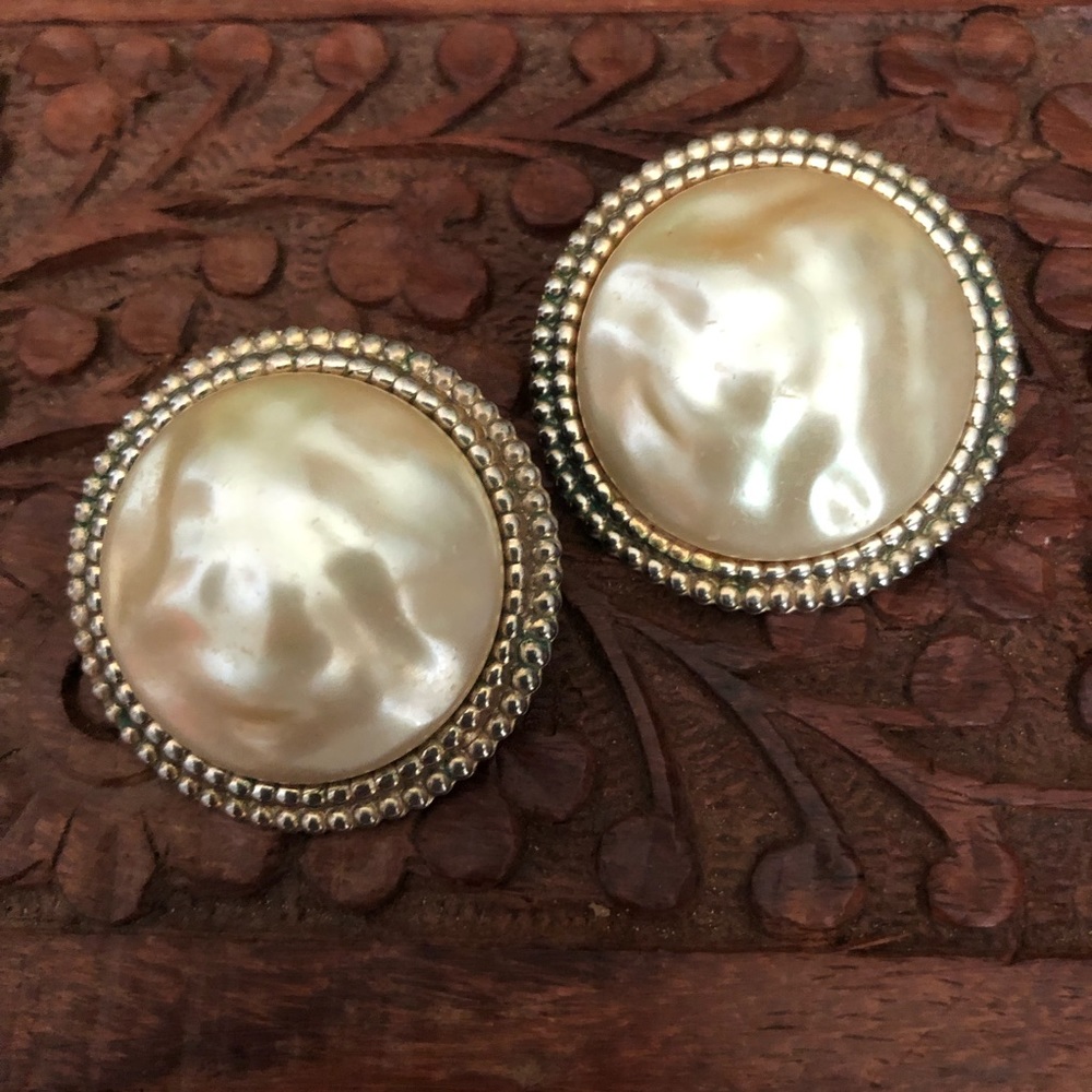 Vintage (1940s) Clip-On "Pearl" Earrings